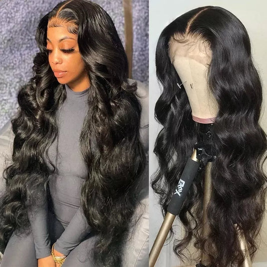 HD Transparent 13x4 13x6 Body Wave Lace Front Wig Pre Plucked 360 Lace Frontal