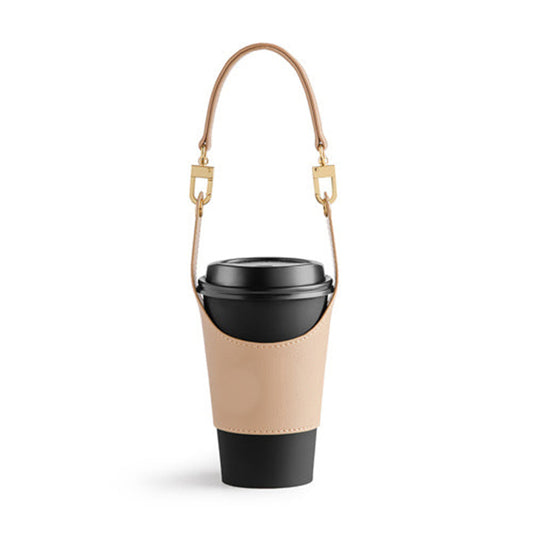 Leather Portable Cup Cover Holder